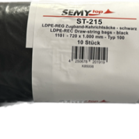 Kehrichtsäcke 110 l schwarz mit Zugband