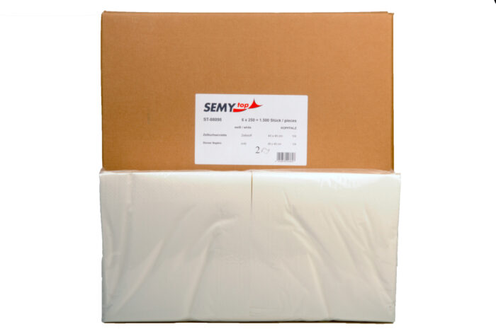 88098-1024×680 Tafelservietten 40x40cm 2-lagig 1/4 Falz hochweiß