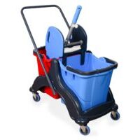 Doppelfahrwagen 2 x 25 l Eimer inkl. Mopp-Presse