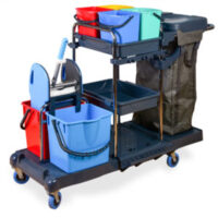 Reinigungswagen, 4 x 5l + 2 x 18l Eimer