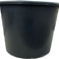 Baueimer 12 Liter schwarz mit Ausgußnase