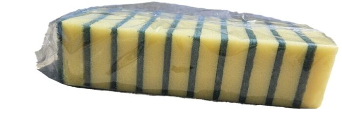 Padschwamm abrasiv 10 er-9x6x2,5 cm ,Farbe: gelb/grün