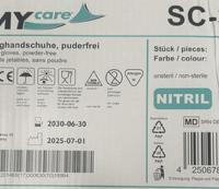 nitrilblauXLkarton Semy Care SC-359 Nitrilhandschuhe puderfrei XL, 10x100 Stück, blau, Karton für Gastronomie und Hygiene.