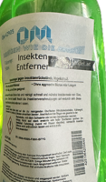 insektenentferner500ml2 Grüne 500-ml-Flasche Insektenentferner von OM, geeignet für Gastronomie und Hotelbedarf.
